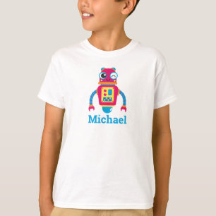 Cool Robit Name Blue Red Kids T - Shirt