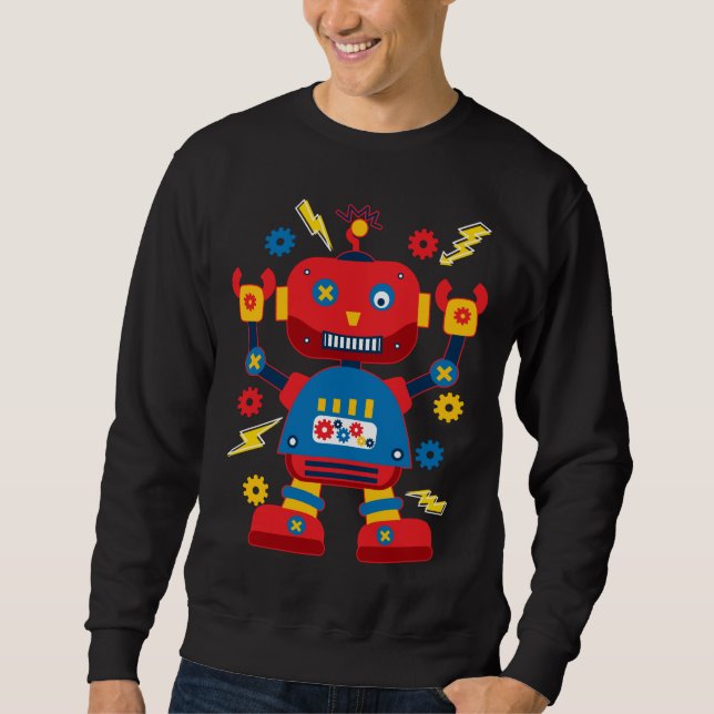 Cool Robotics Engineer Roboter Kids Sweatshirt (Vorderseite)
