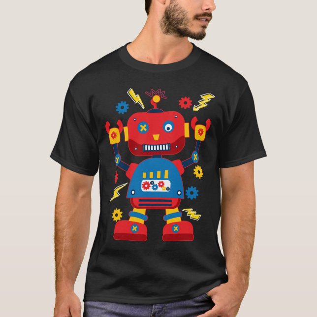 Cool Robotics Engineer Roboter Kids T-Shirt (Vorderseite)