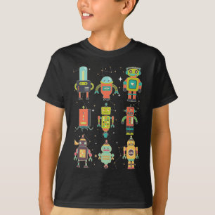 Cool Robots Collection Boys Girls Robotic T-Shirt