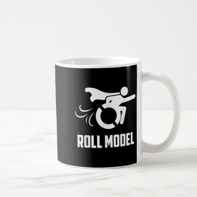 Cool Roll Model _ Funny Handicapped Person Wheelch Kaffeetasse (Rechts)