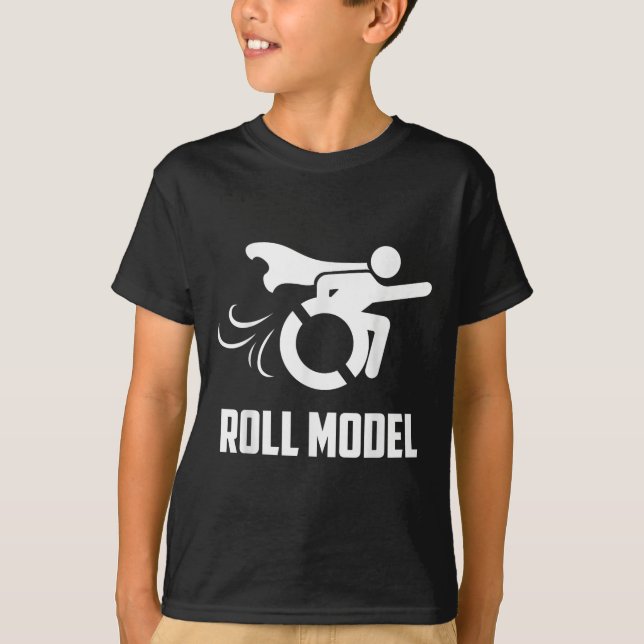 Cool Roll Model _ Funny Handicapped Person Wheelch T-Shirt (Vorderseite)