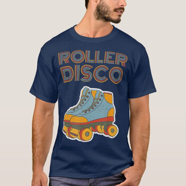 Cool Roller Disco Retro Party 70er und 80er T-Shirt (Vorderseite)