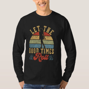Cool Roller Skaten Skate Girl 1970s Retro Ließ die T-Shirt