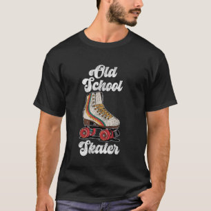 Cool Roller Skaten Skate Girl 1970s Retro Old Sch T-Shirt