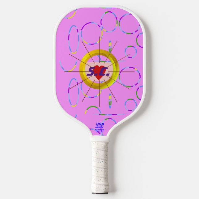 Cool rosa Cooles Pickleball Paddel Schläger (Vorderseite)