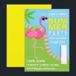 Cool rosa Flamingo Sommer Pool Geburtstagsparty Einladung<br><div class="desc">Das personalisierte Geburtstagsschwimmbad-Party lädt mit einem skurrilen rosa Flamingo ein,  das eine Sonnenbrille trägt,  die auf Ihre Veranstaltungsspezifikationen zugeschnitten ist.</div>