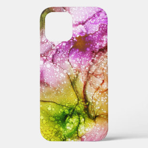Cool rosa Grünes, einzigartiges Wasserfarbenmuster Case-Mate iPhone Hülle