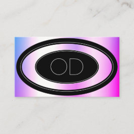 Cool rosa Lila Ombre Monogram Schönheitsmode Visitenkarte