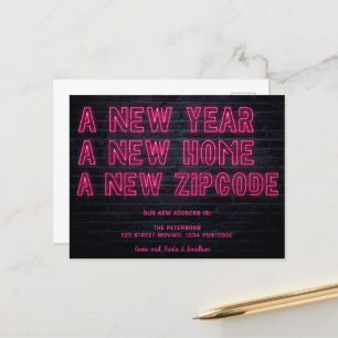 Cool rosa Neon signiert neue Ankündigung Zuhause
