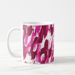 Cool rosa Pinselstriche, modern, nahtlos Kaffeetasse