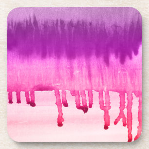 Cool rosa Violett Wasserfarben Ombre Untersetzer