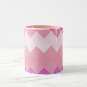 Cool rosa Zickzack Muster Zweifarbige Tasse