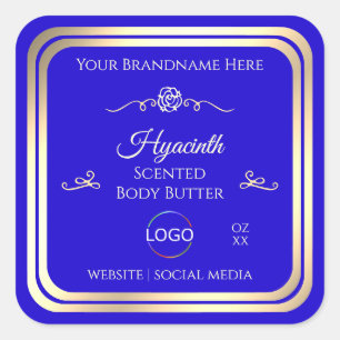 Cool Royal Blue Produit Étiquette Gold Frame avec