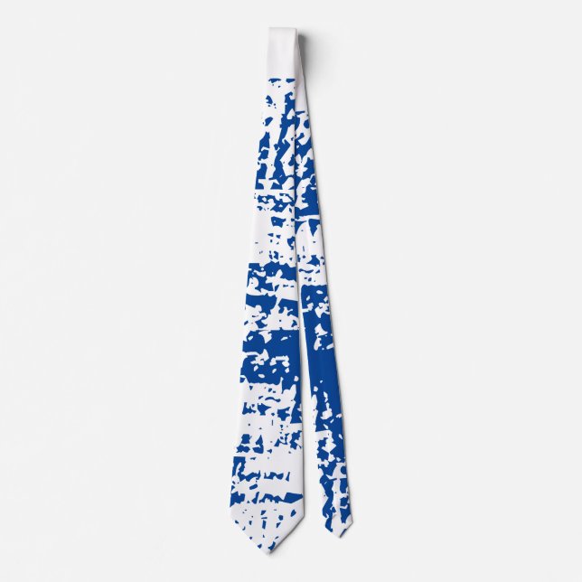 🕶 ☕️ Cool Royal Blue & White Men Necktie Krawatte (Vorderseite)