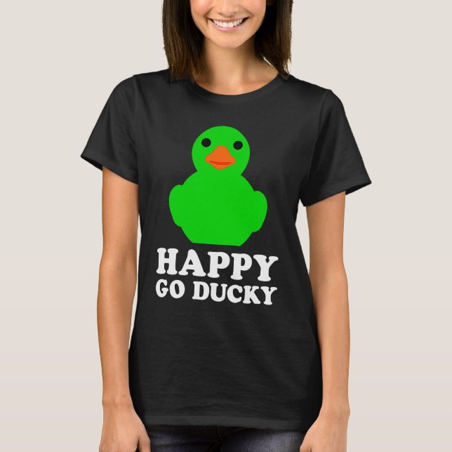 Cool Rubber Duck Lover Lucky Ducky Quack Cute Anim T-Shirt (Vorderseite)