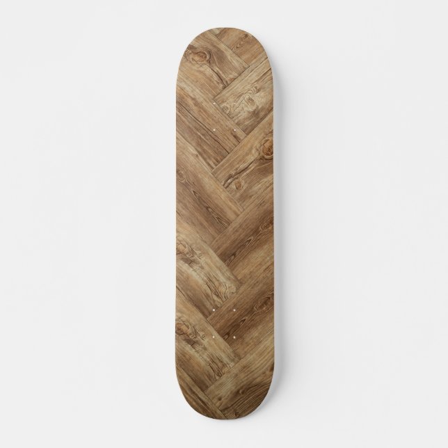 Cool Rustic Wooden Pattern Skateboard (Vorne)