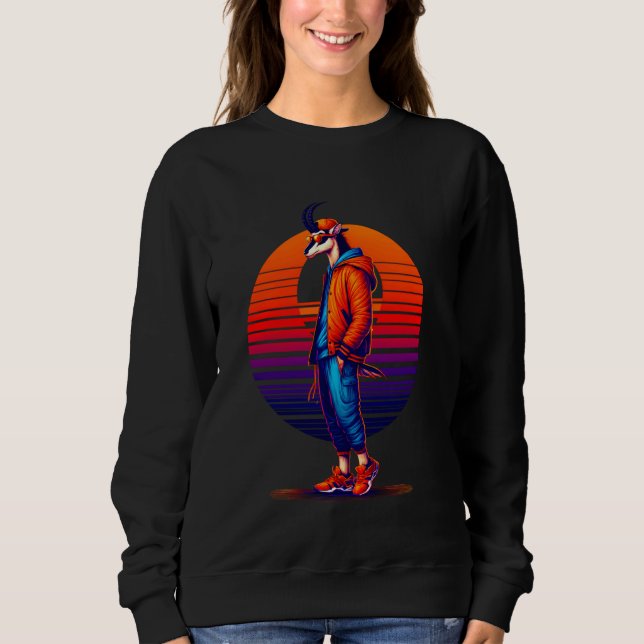 Cool Sable Antelope Modernes Urban Style Sunset Re Sweatshirt (Vorderseite)
