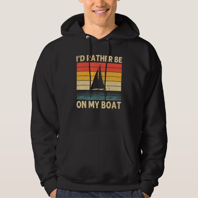 Cool Sailing For Men Women Boating Nautical Sail B Hoodie (Vorderseite)