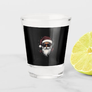 Cool Santa with Sunglasses Christmas Schnapsglas