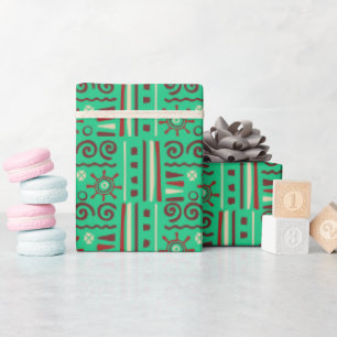 Cool schimmernde geometrische künstlerische Femini Geschenkpapier