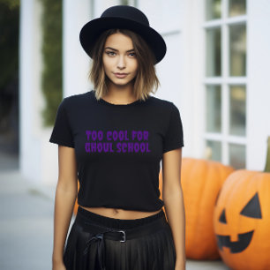 Cool School halloween lehrer lila Typografie T-Shirt