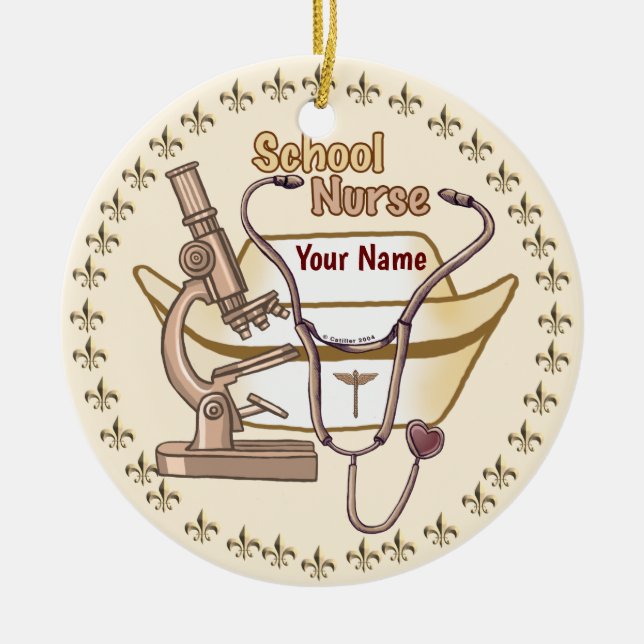 Cool School Nurse Ornament (Vorne)