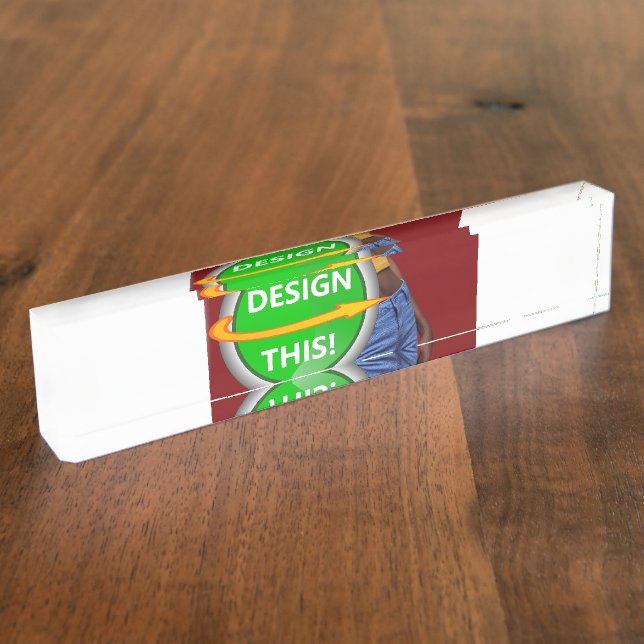 COOL! Schreibtisch-Namensschild - Benutzerdefinier Namensplakette (Seite)