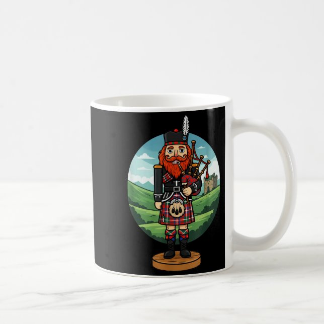 Cool Scottish Nutcracker Bagpes  Kaffeetasse (Rechts)