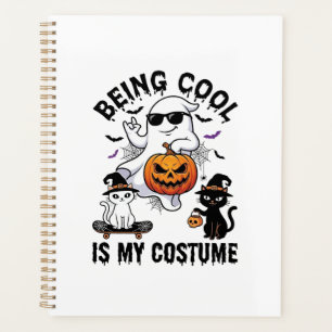 Cool Sein Ist Kostüm Halloween Geist Kürbis Katze_ Planer