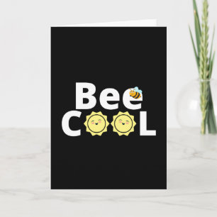 Cool sein - mit gelber Sonne und Biene Karte