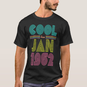 Cool seit Januar 1962 61. Geburtstagsparty Männer T-Shirt