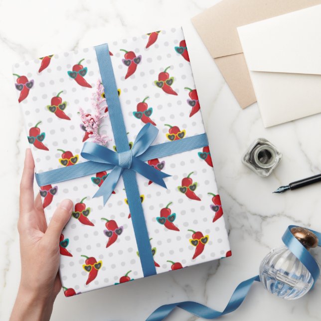 Cool Shades Red Chile Pattern Geschenkpapier (Schenken)