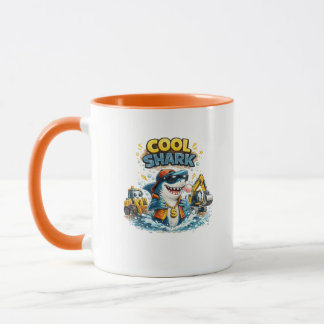 Cool Shark Construction Kaffeetasse