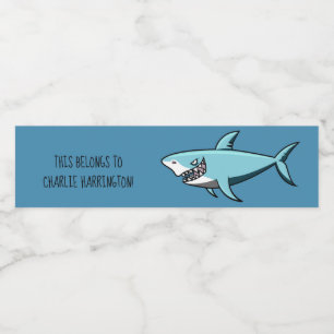Cool Shark flacon texte personnalisé étiquettes
