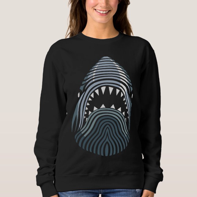 Cool Shark Head Sweatshirt (Vorderseite)