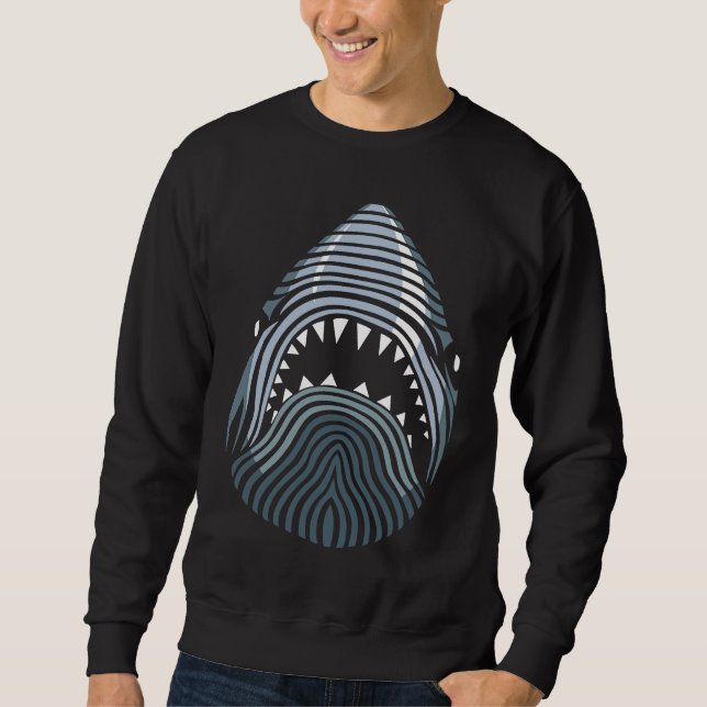Cool Shark Head Sweatshirt (Vorderseite)