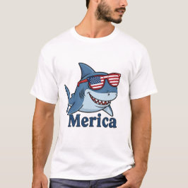 Cool Shark USA Sonnenbrille - Unabhängigkeitstag T T-Shirt