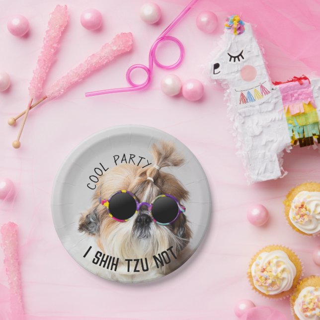 Cool Shih Tzu Sie Spaß niedliche Sonnenbrille Part Pappteller (Party)