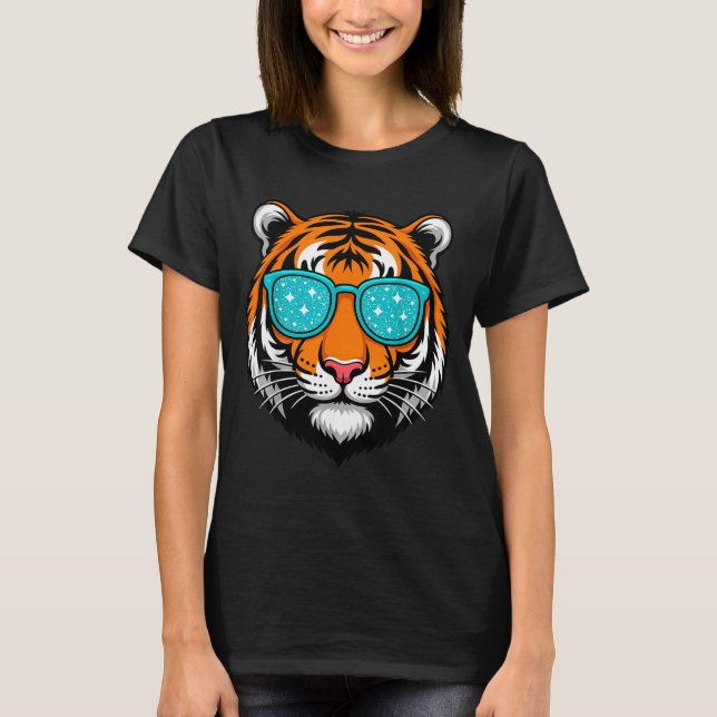 Cool Shirts For Boys Kids, Funny Tiger Sungles  (Vorderseite)
