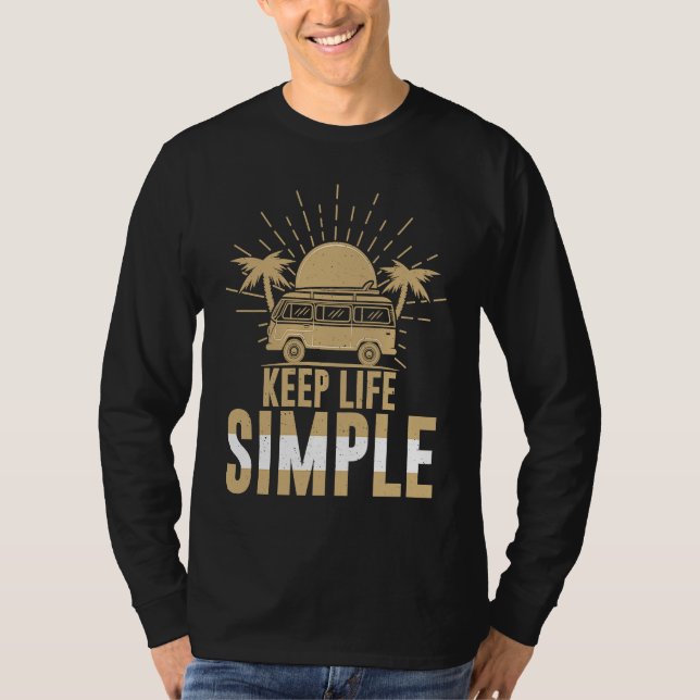 Cool Simple Life Vans Vacation Van Living Enthusia T-Shirt (Vorderseite)