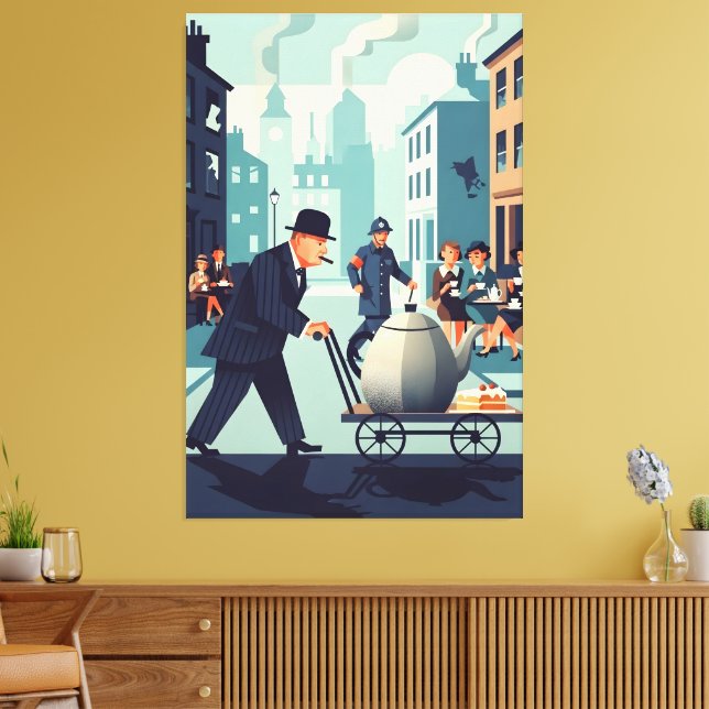 Cool Sir Winston Churchill  Leinwanddruck (Insitu (Wohnzimmer))
