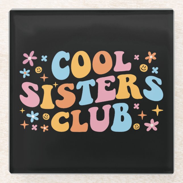 Cool Sisters Club III Glasuntersetzer (Vorderseite)