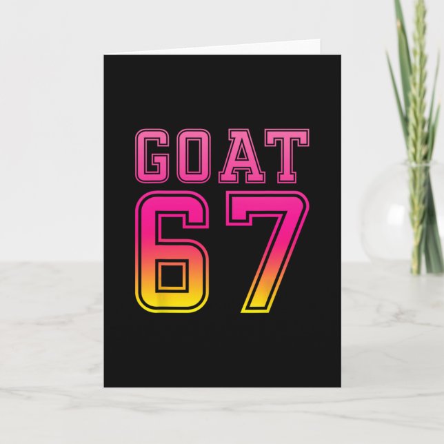 Cool Six Seven 6 7 Ice-cream Goat 67 Meme Rizz Fun Karte (Vorderseite)
