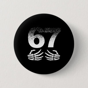 Cool Six Seven Gen Alpha Slang Beliebtes Meme Tren Button