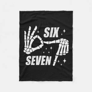 Cool Six Seven Zahl Gen Alpha Slang 6 7 Trend Fleecedecke