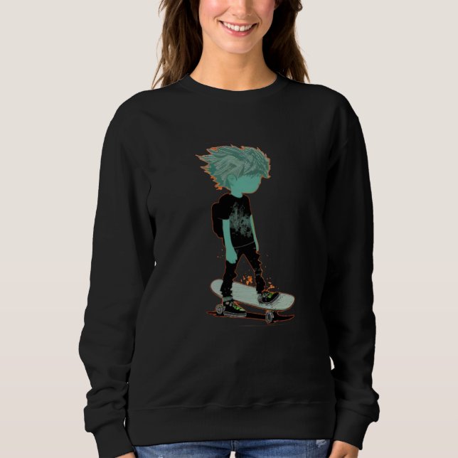 Cool Skater Boy Sweatshirt (Vorderseite)