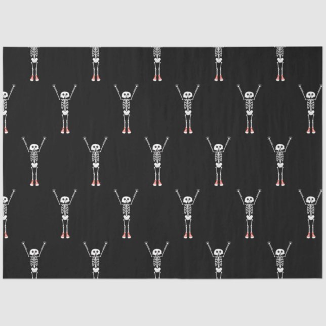Cool Skeleton Halloween Pattern Seidenpapier (Vorderseite)