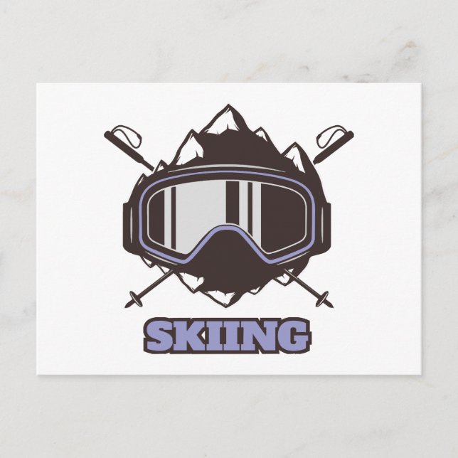 Cool Ski Helmet  Postkarte (Vorderseite)
