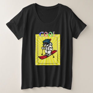 Cool Skier   Skifans   Skigeschenk   Skifahren Große Größe T-Shirt